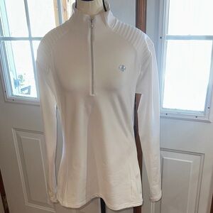 Descente Cream Quarter-Zip Pullover